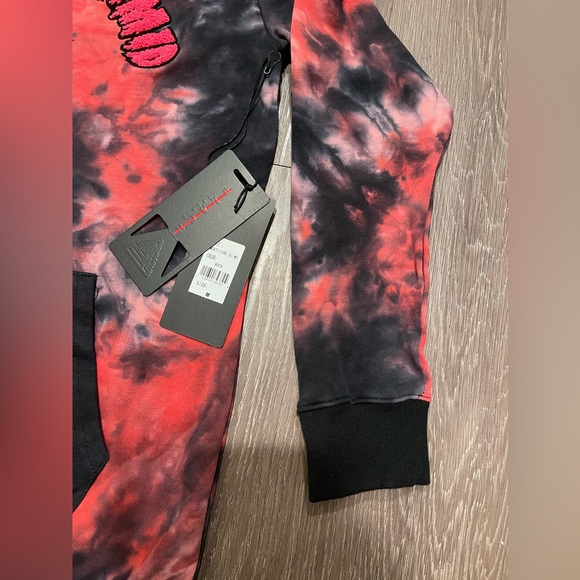 Black Pyramid Mens Collection Tie Dye Hoodie With Logo Print - Size Medium - Picture 7 of 9